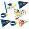 Big Dot of Happiness Kindergarten Grad - Triangle 4K Preschool Kids Graduation Party Photo Props - Pennant Flag Centerpieces - Set of 20